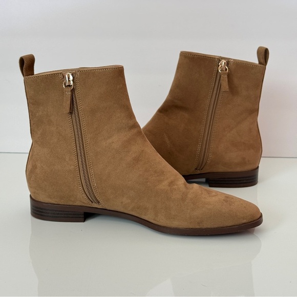 H&M Tan Suede Ankle Boots Size 8 - Picture 2 of 10